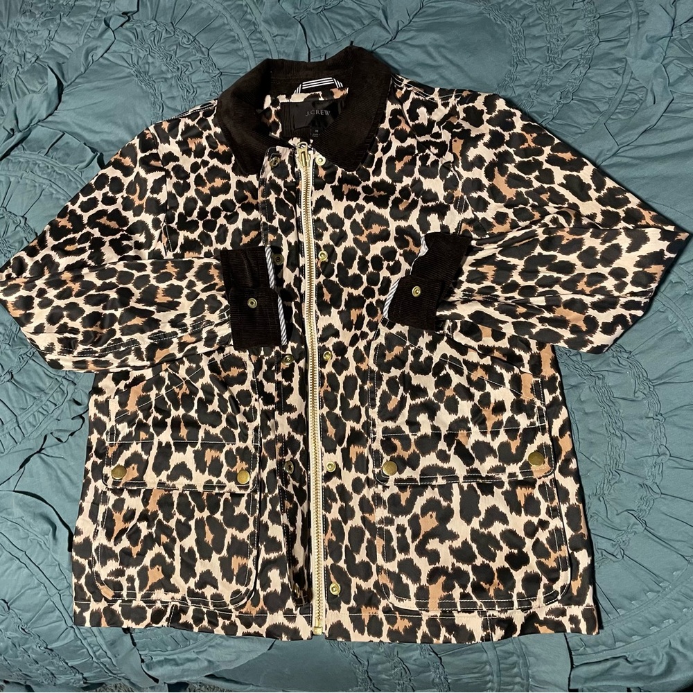 J. Crew Leopard Print Jacket - Black and Tan - Picture 6 of 16